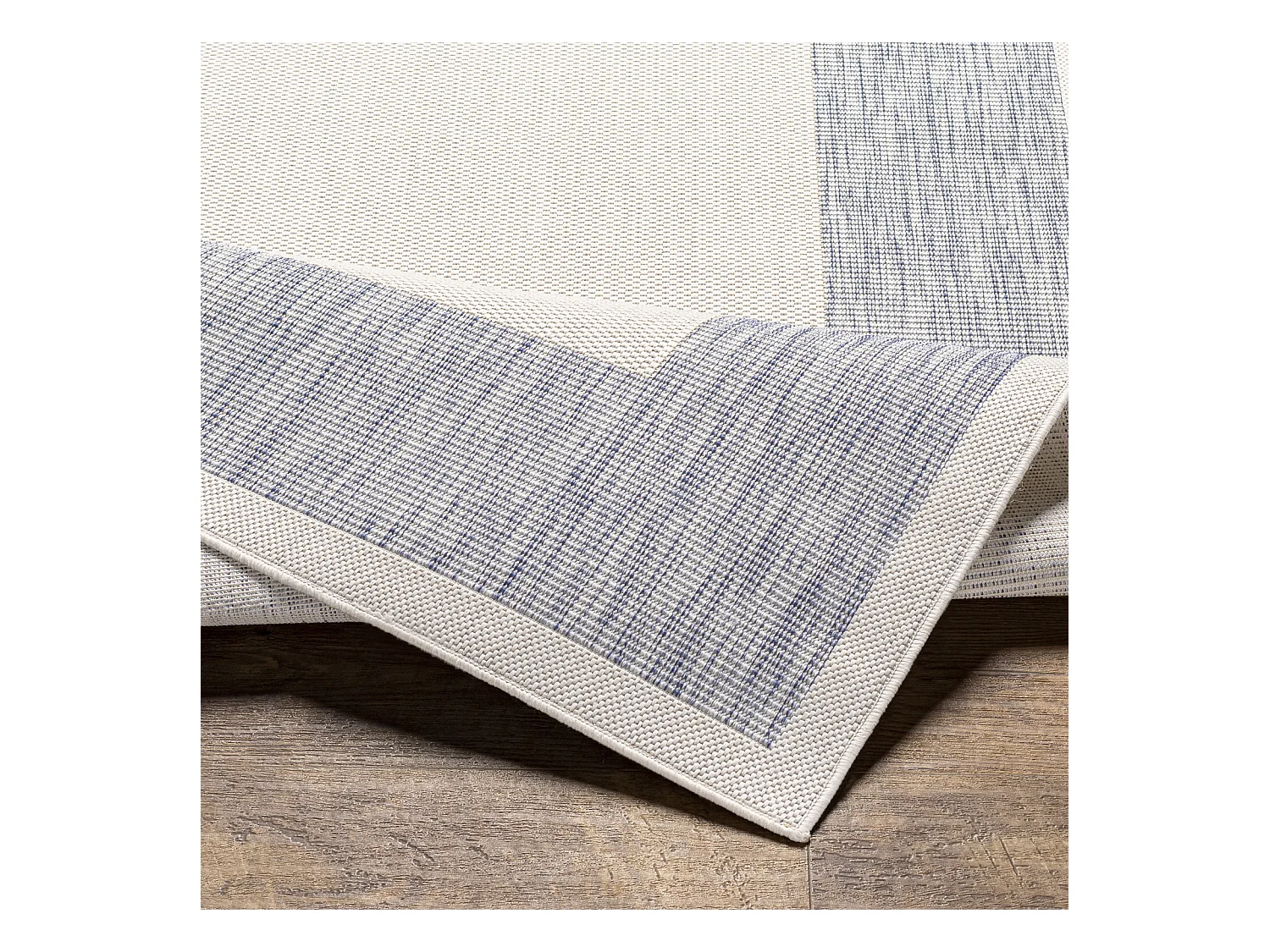 Tapis d'Extérieur/Intérieur - Bleu/Beige - 160x213cm - LAYLA