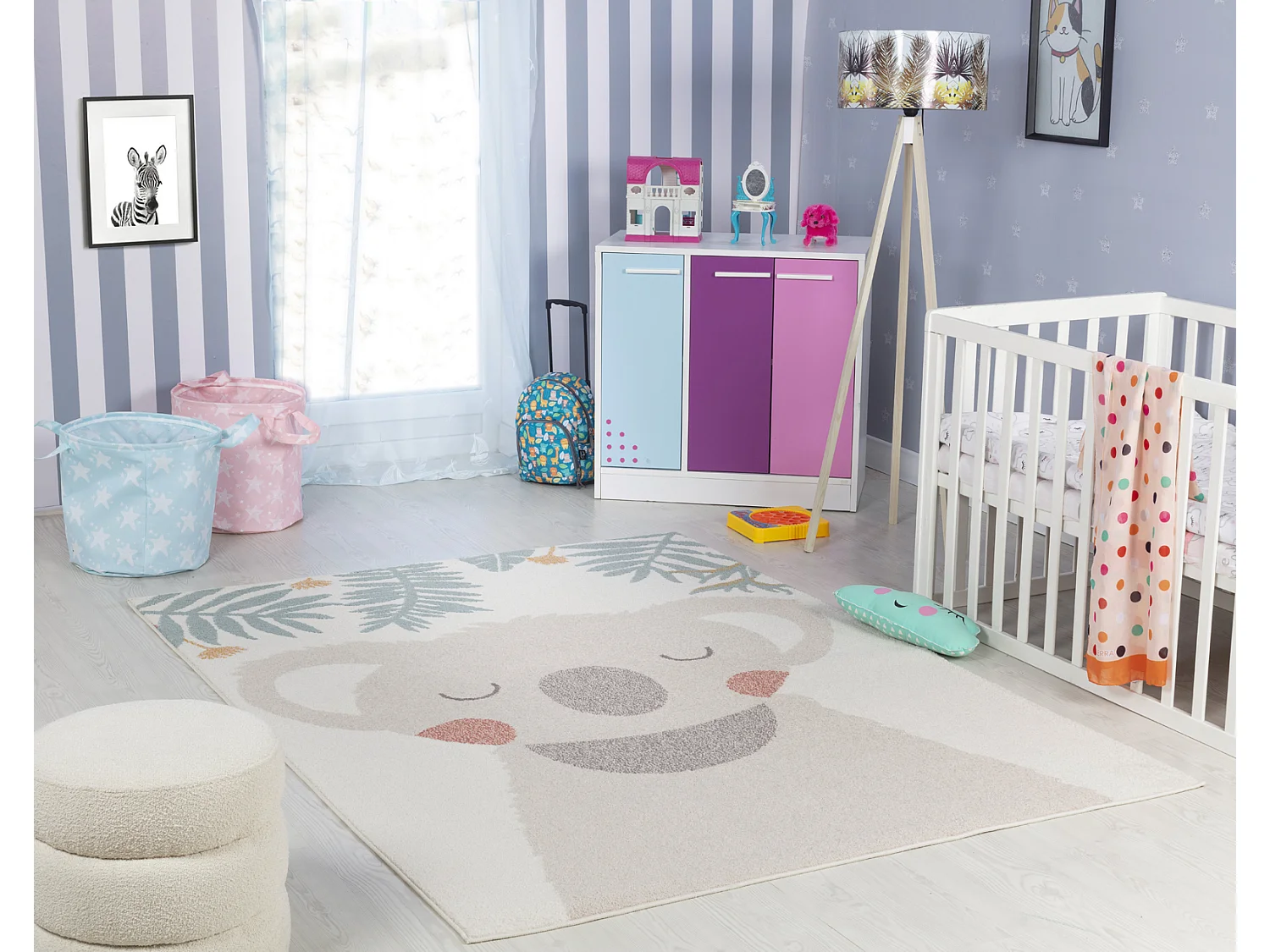 Kinderkamer Vloerkleed Koala - Meerkleurig/Taupe - 160x213cm - KOOKY