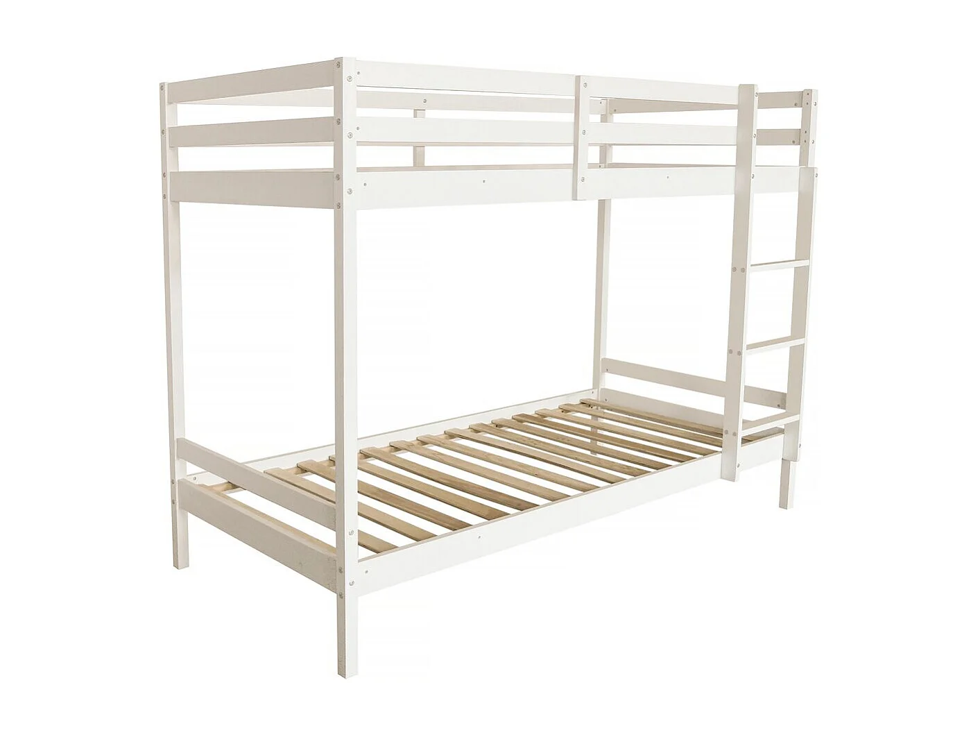 Lit Superposé bois enfant "Lionel" 90 x 190 cm - Blanc