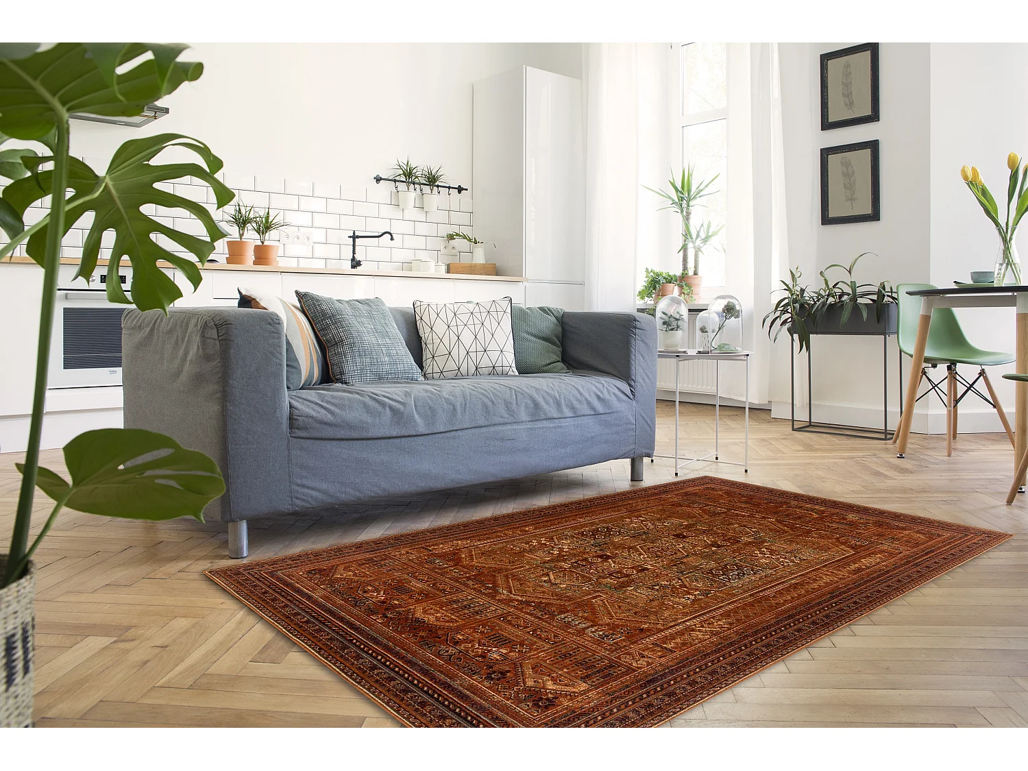 Tapijt OMEGA SIRAN baksteenkleuring 2 200x300 cm