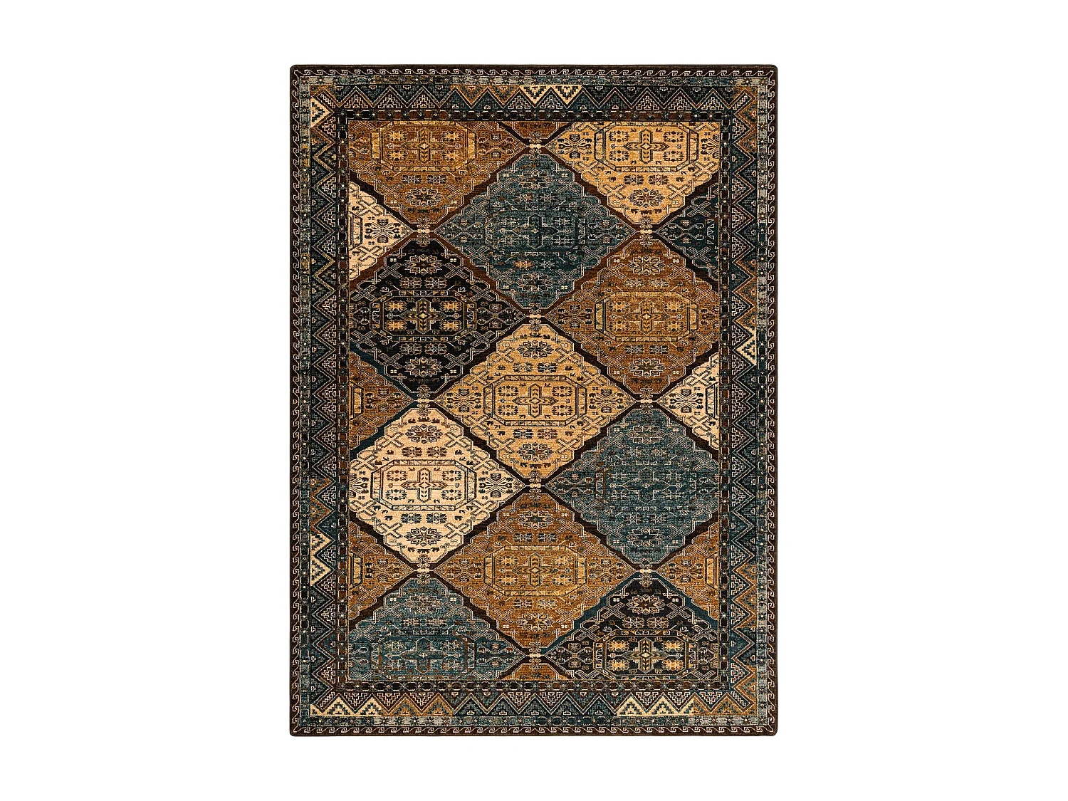 Tapis en laine POLONIA Astoria oriental, ethnique Cognac beige 235x350 cm