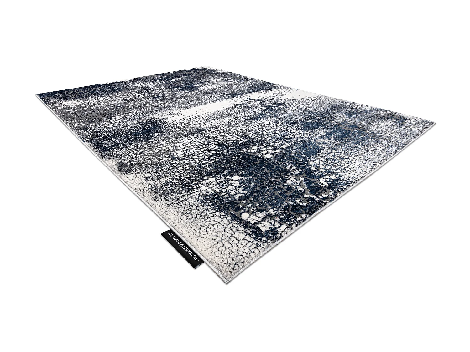 Tapis DE LUXE moderne 528 Abstraction - Structural crème / bleu fonc� 180x270 cm