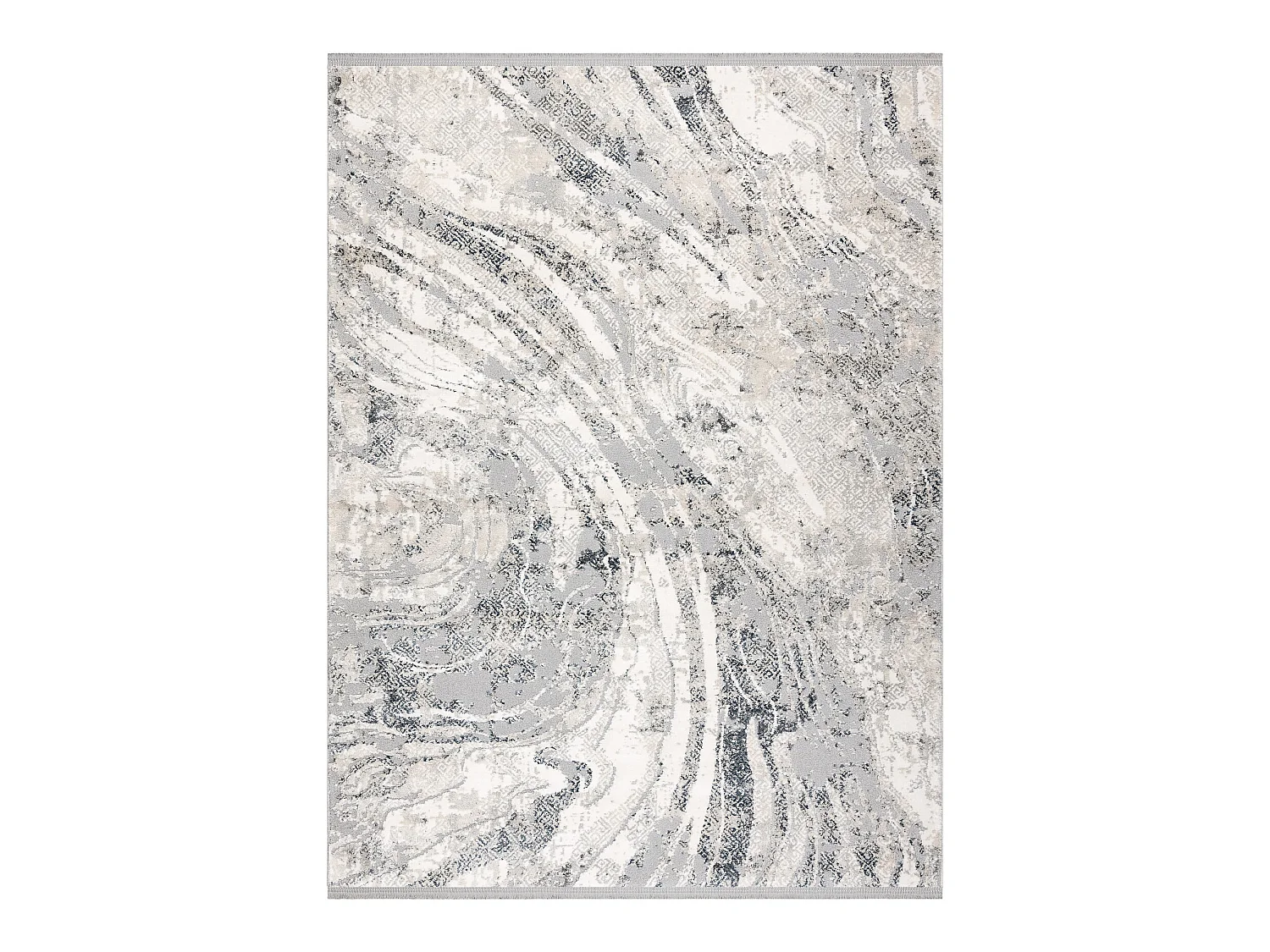 Tapis TULS structural, franges 51328 vintage, abstraction ivoire / gri 180x270 cm