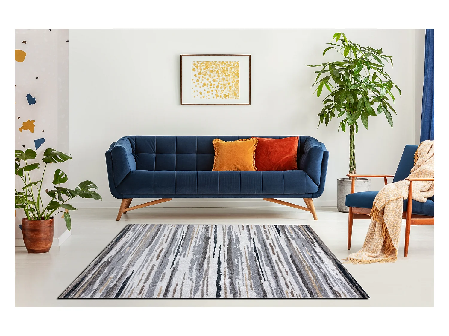 Tapis SOFT 6144 K60 72 opaque / bleu clair 200x300 cm