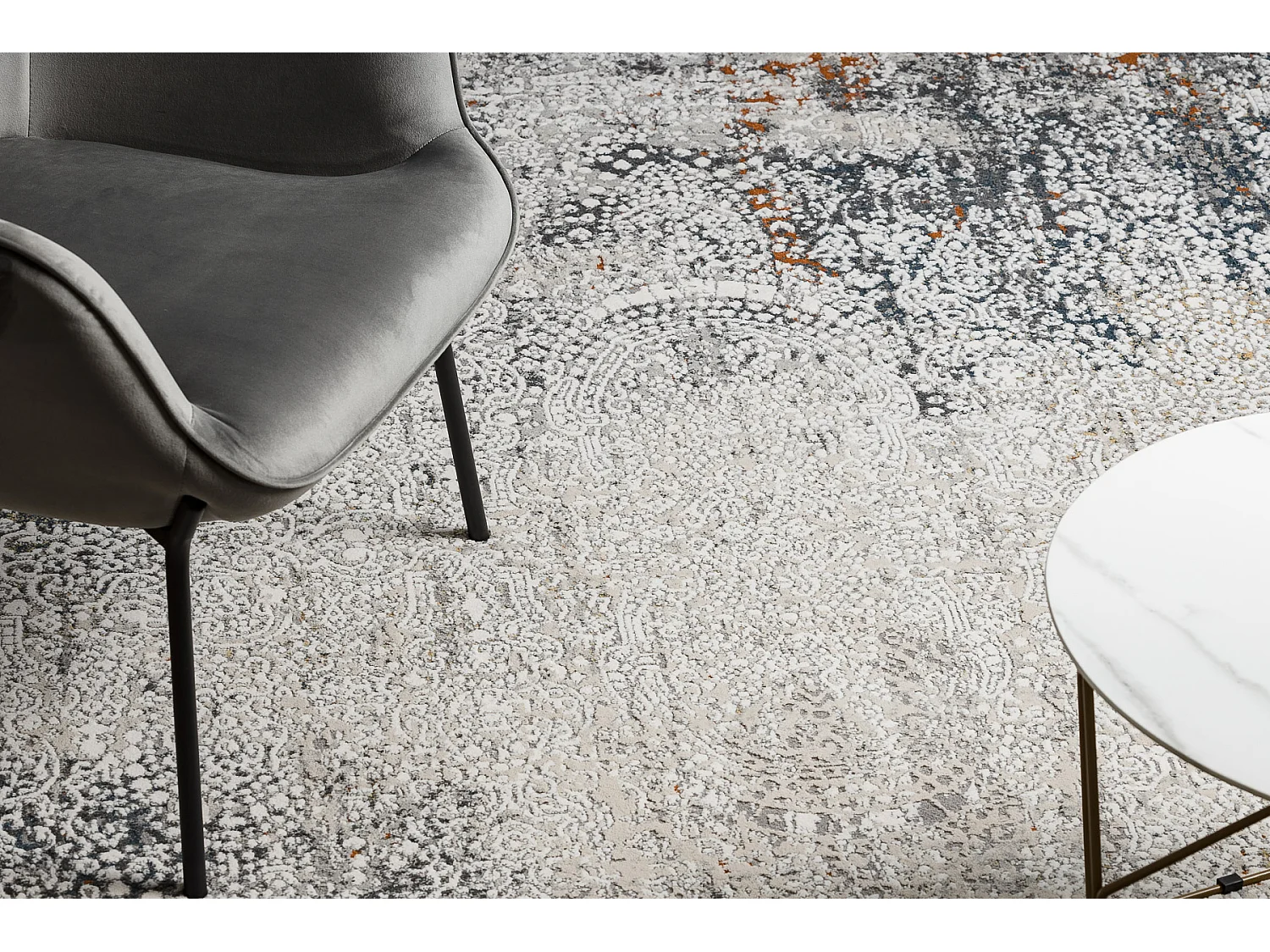 Tapis TULS structural, franges 51327 vintage, ornement ivoire / crème 180x270 cm