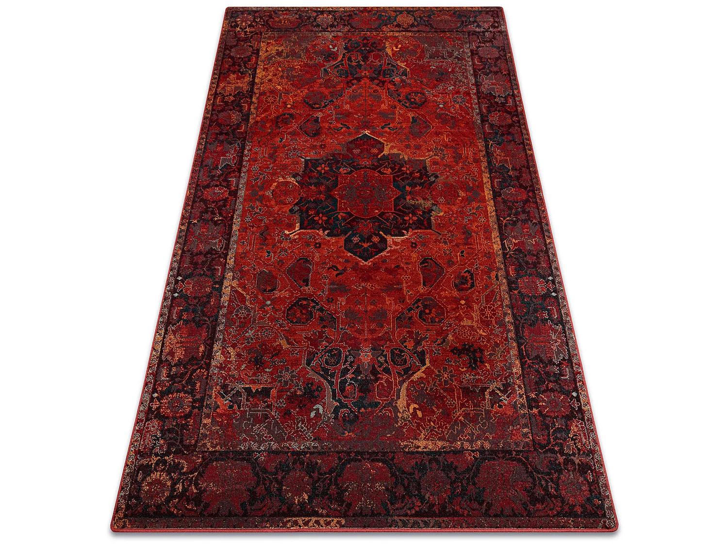 Tapis en laine POLONIA Dukato Ornement rubis 200x300 cm