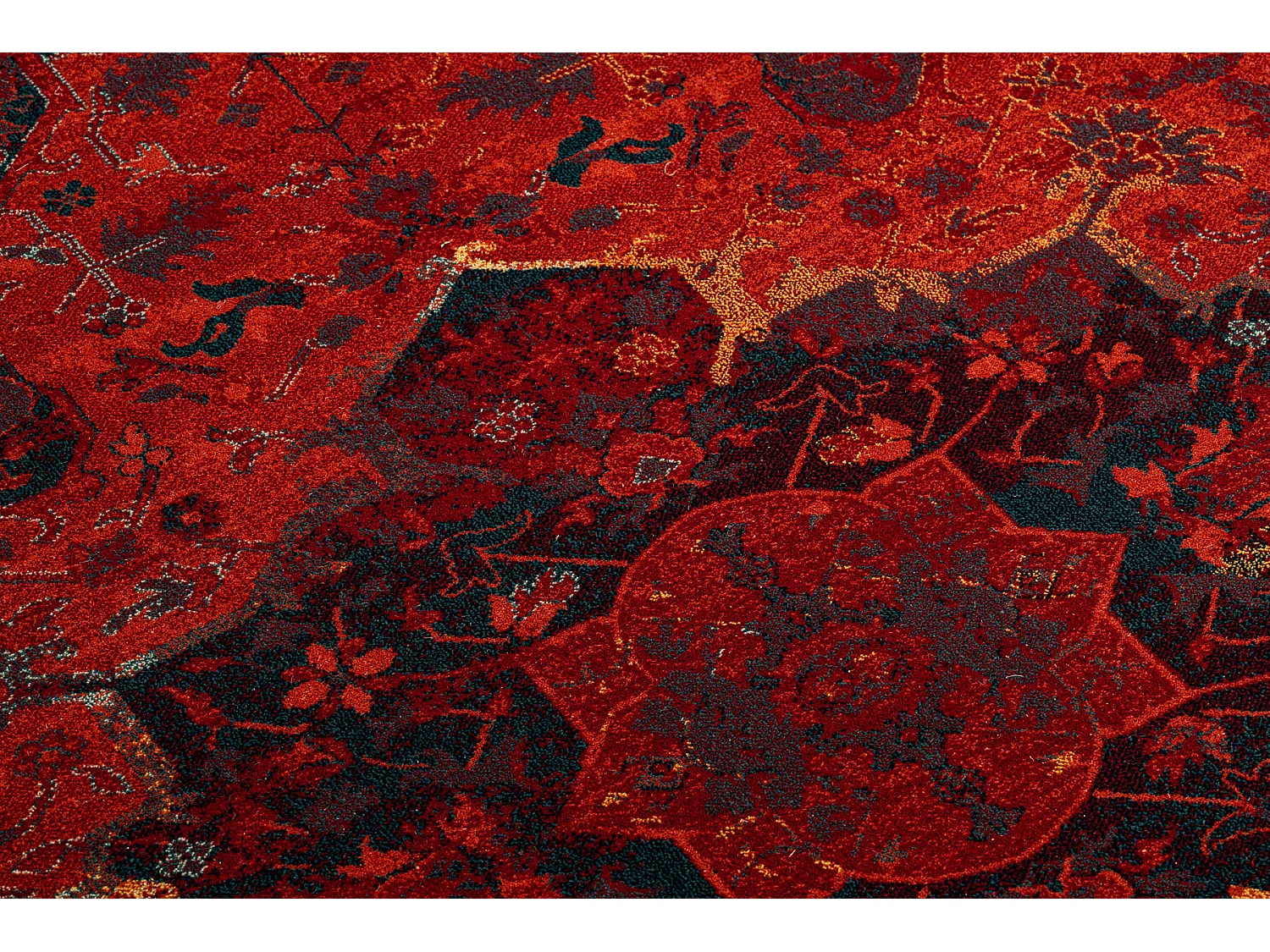 Tapis en laine POLONIA Dukato Ornement rubis 200x300 cm