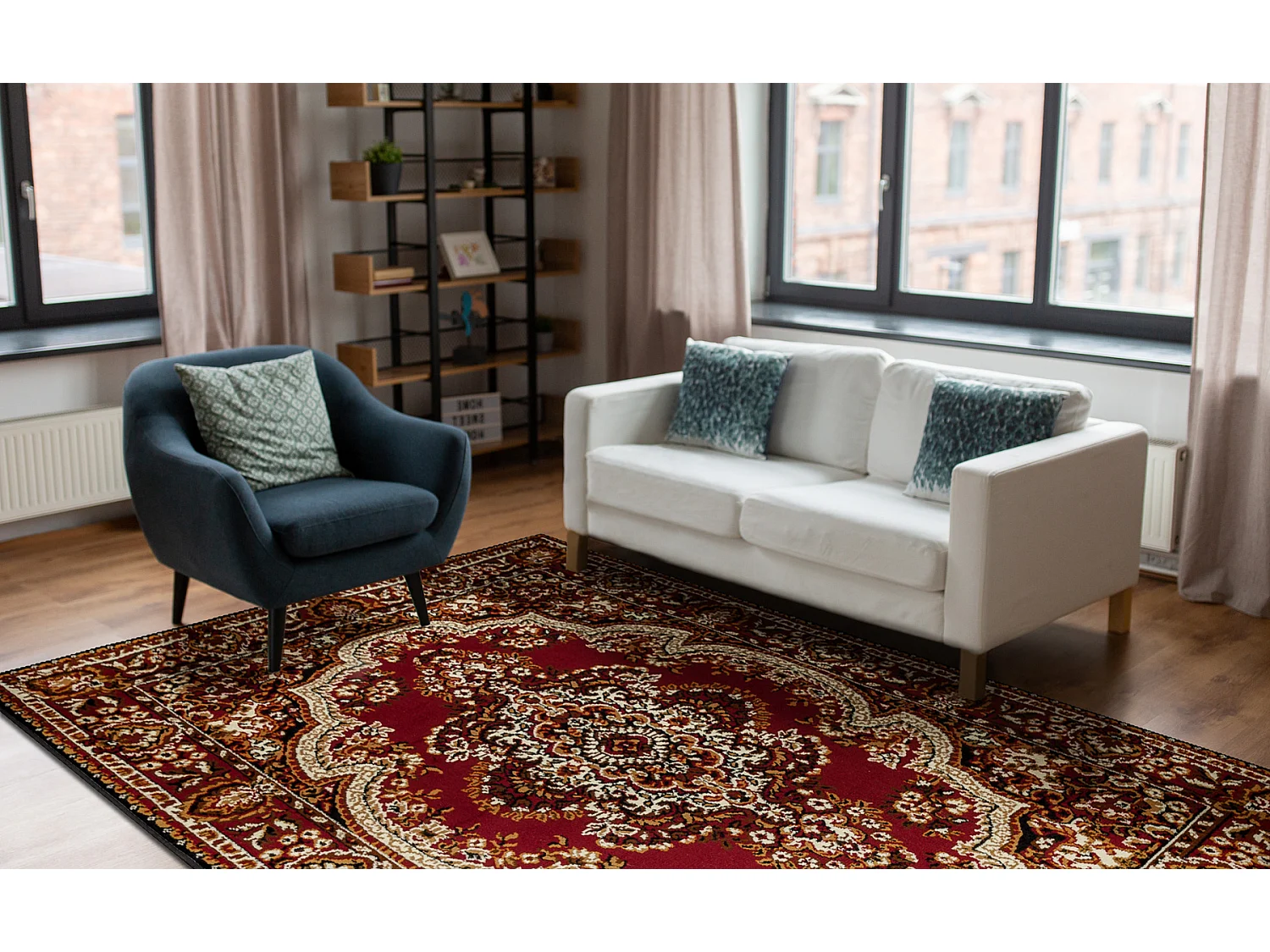 BCF Rug Morad WIOSNA Ornement classique - bordeaux 300x400 cm