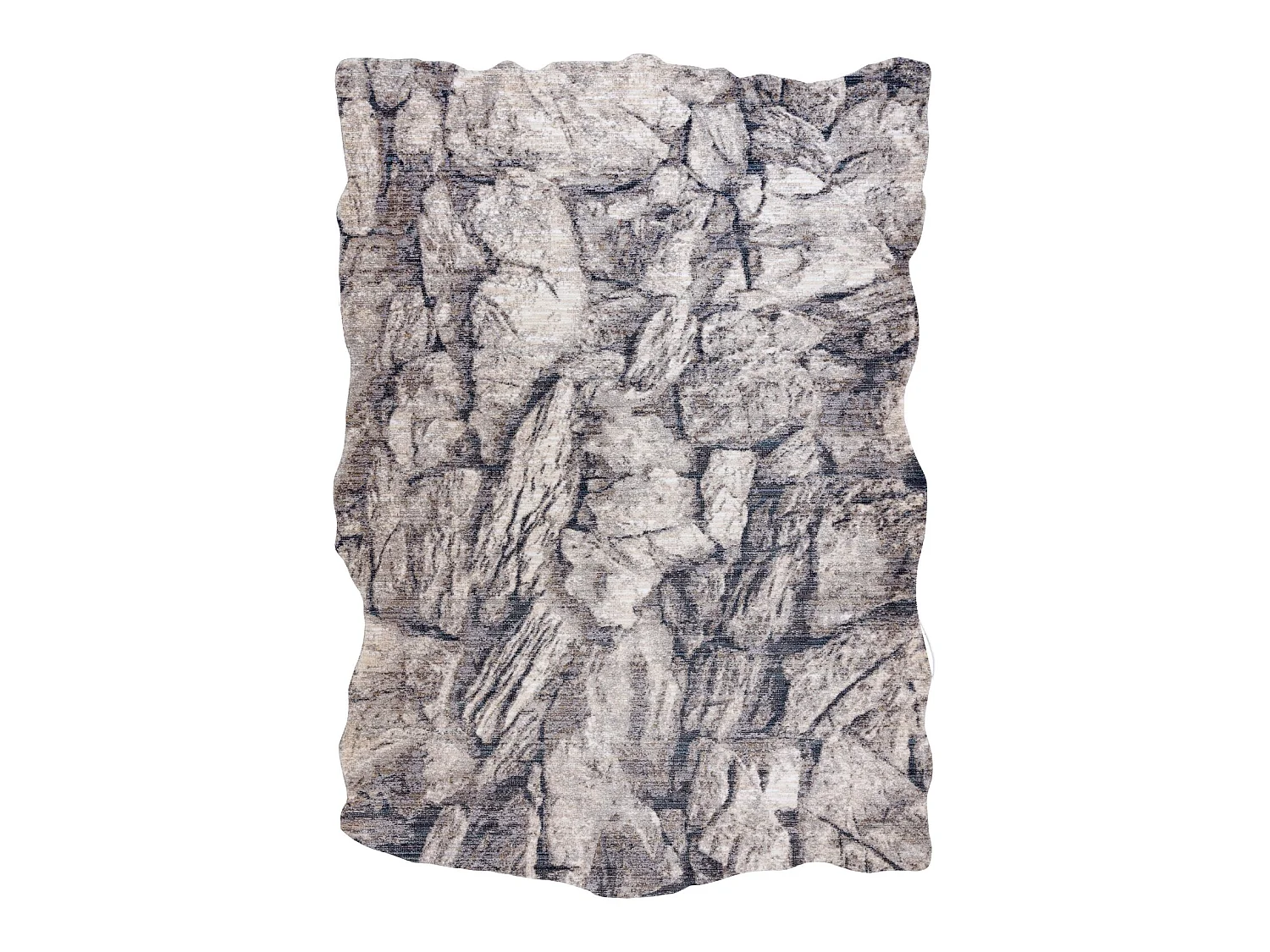 Tapis TINE 75417A Roche, calcul - moderne, forme irrégulière crème  160x220 cm