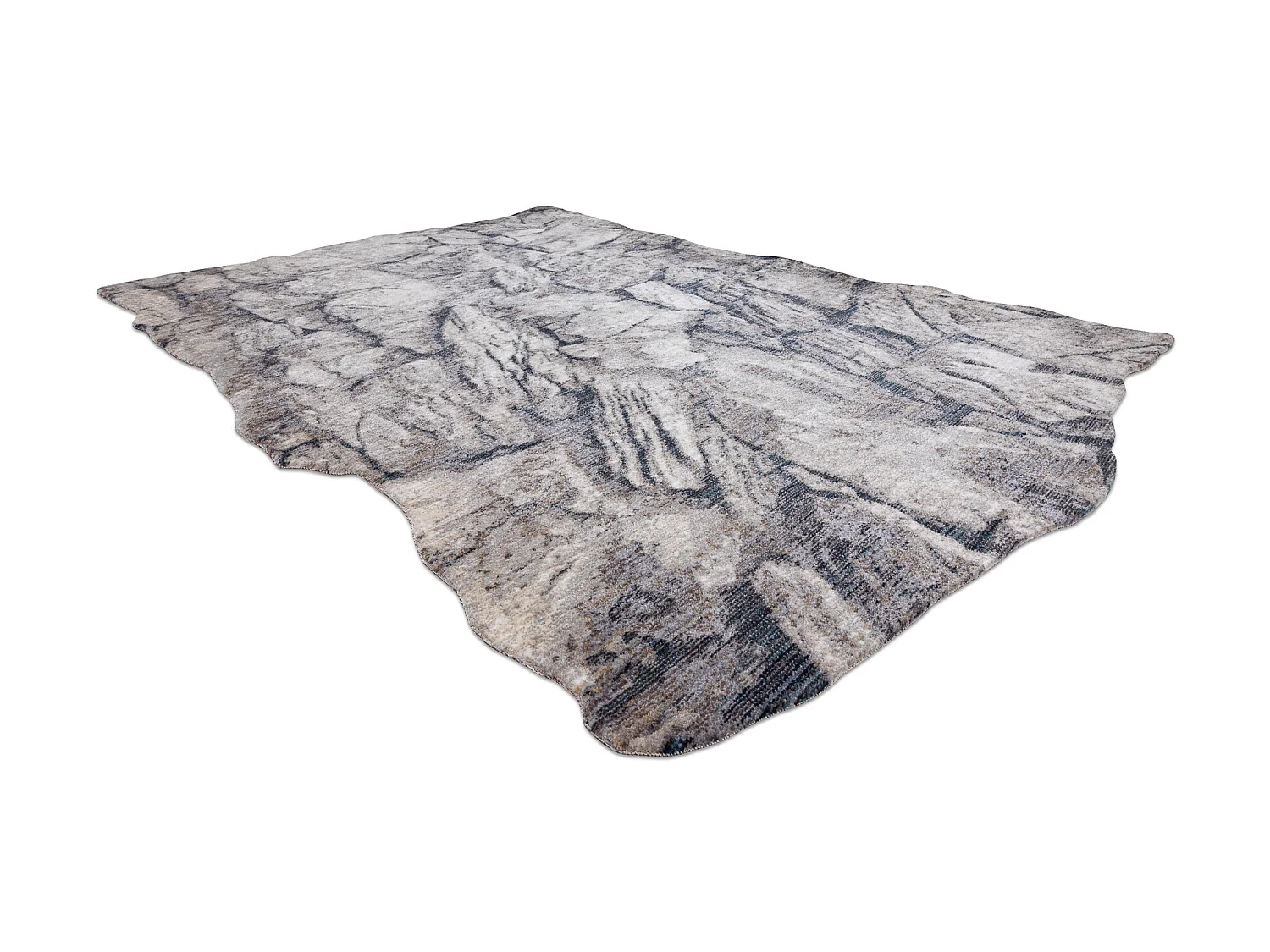 Tapis TINE 75417A Roche, calcul - moderne, forme irrégulière crème  160x220 cm