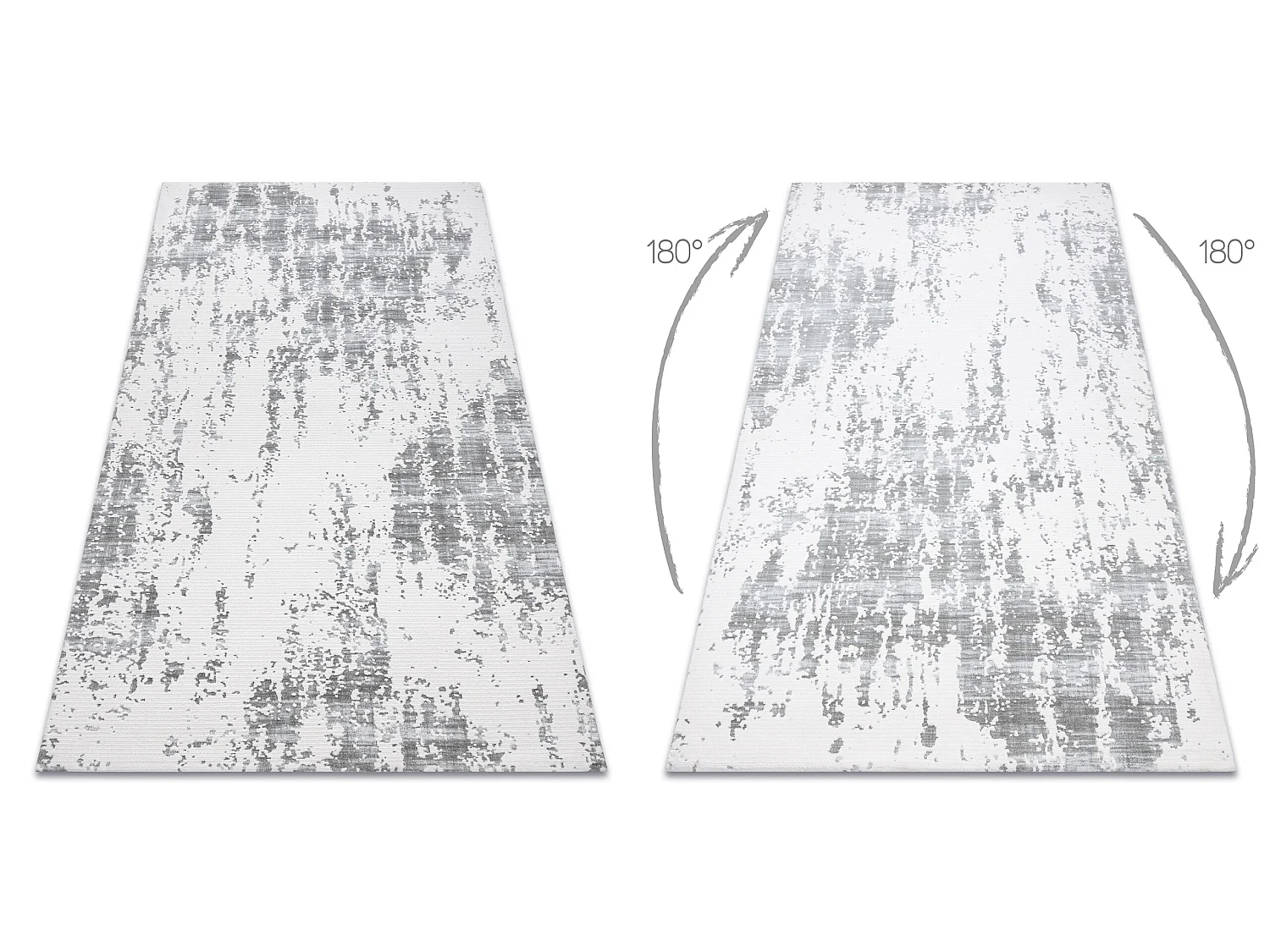 Tapijt ACRYL USKUP Beton 9484 ivoor / grijskleuring 80x300 cm