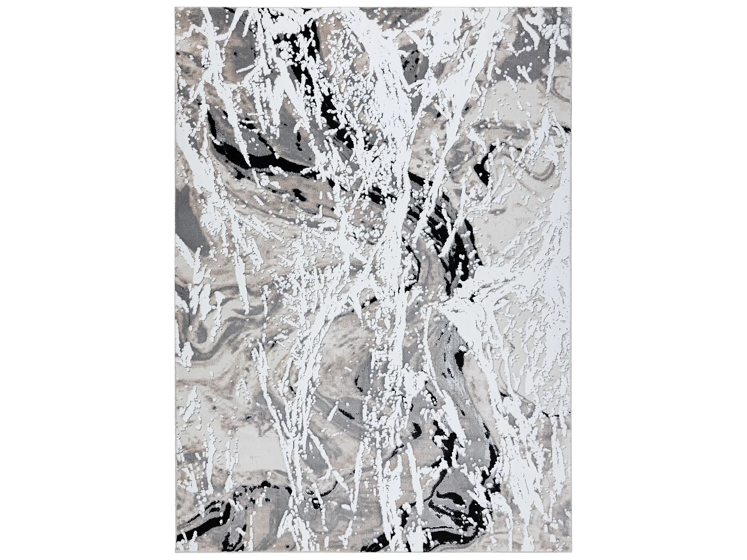 Tapijt GLOSS modern 8488 37 Abstractie stijlvol, glamour beige / grijs 180x270 cm