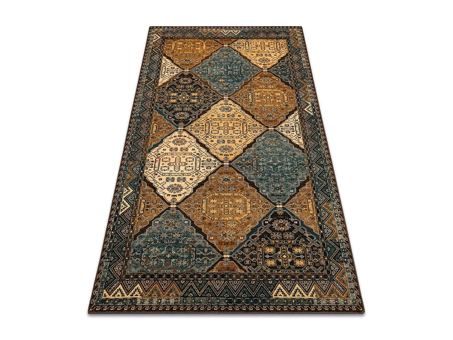 Tapis en laine POLONIA Astoria oriental, ethnique Cognac beige 170x235 cm