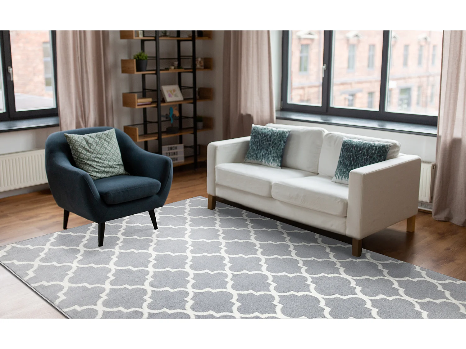 Dywan BCF Morad TRELIS koniczyna marokańska - jasny szary 160x220 cm