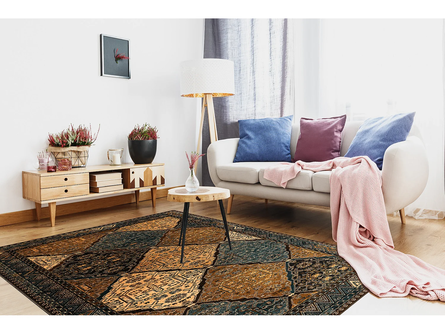 tapijt POLONIA Astoria oosters, cognac beige 200x300 cm