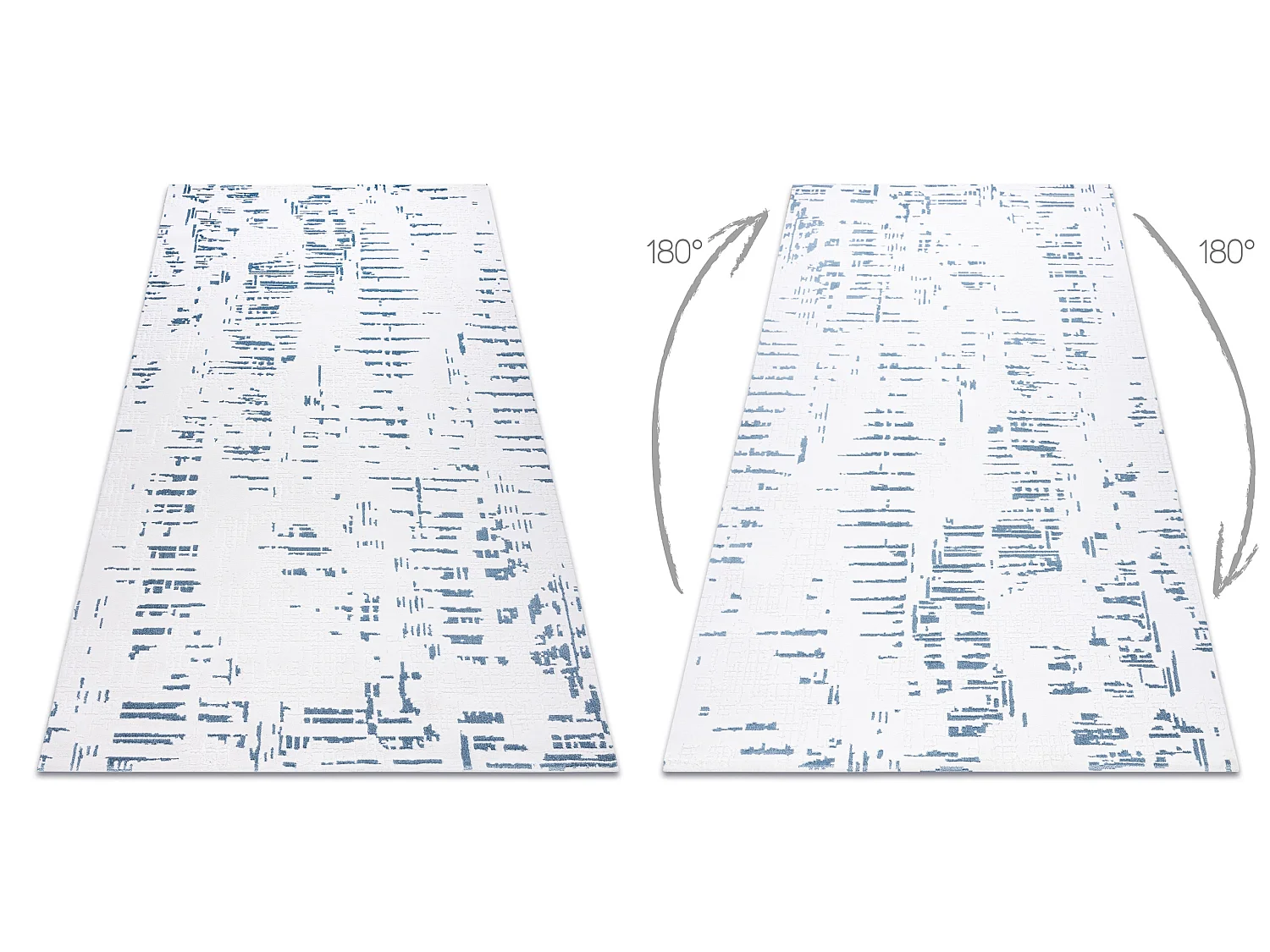 Tapis ACRYLIQUE DIZAYN 8840 ivoire / bleu 80x300 cm