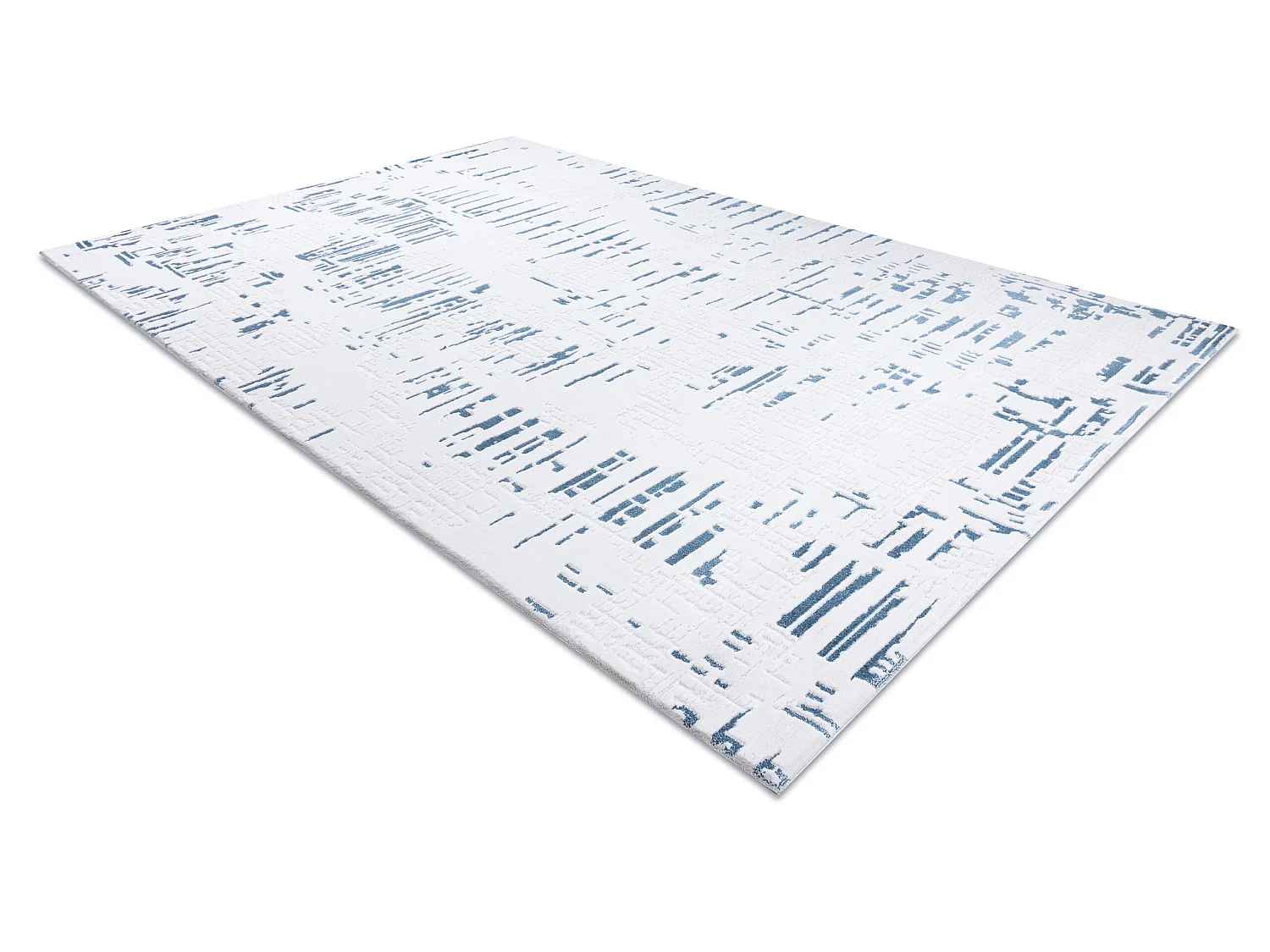 Tapis ACRYLIQUE DIZAYN 8840 ivoire / bleu 80x300 cm