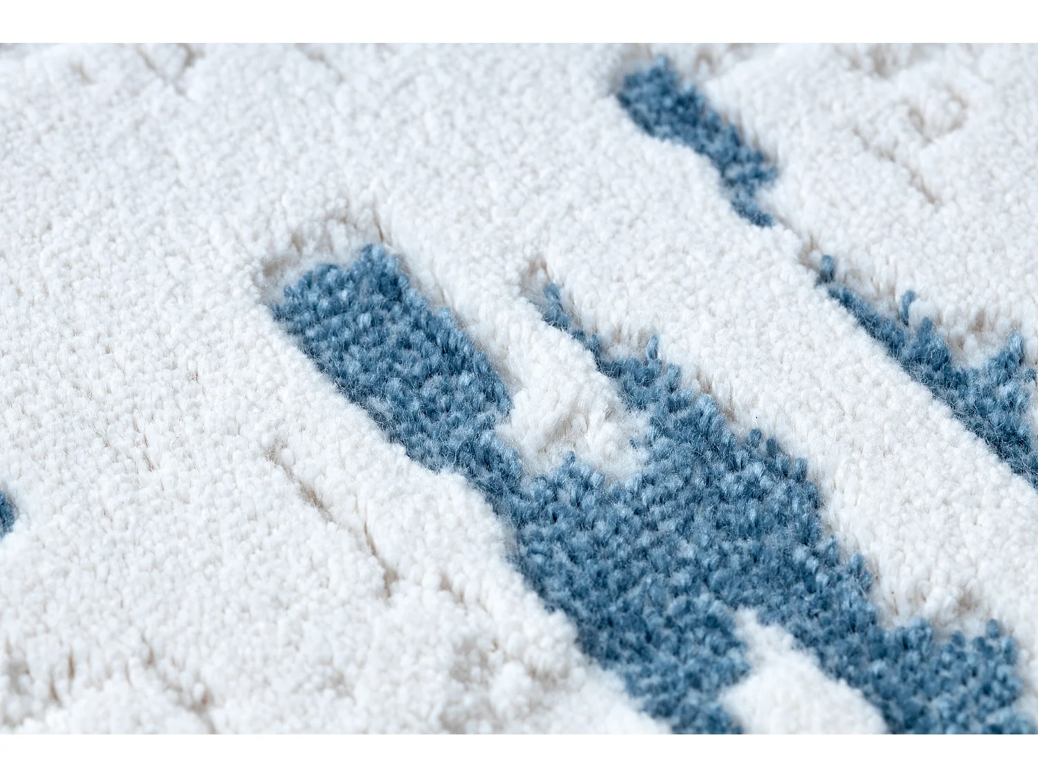 Tapis ACRYLIQUE DIZAYN 8840 ivoire / bleu 80x300 cm