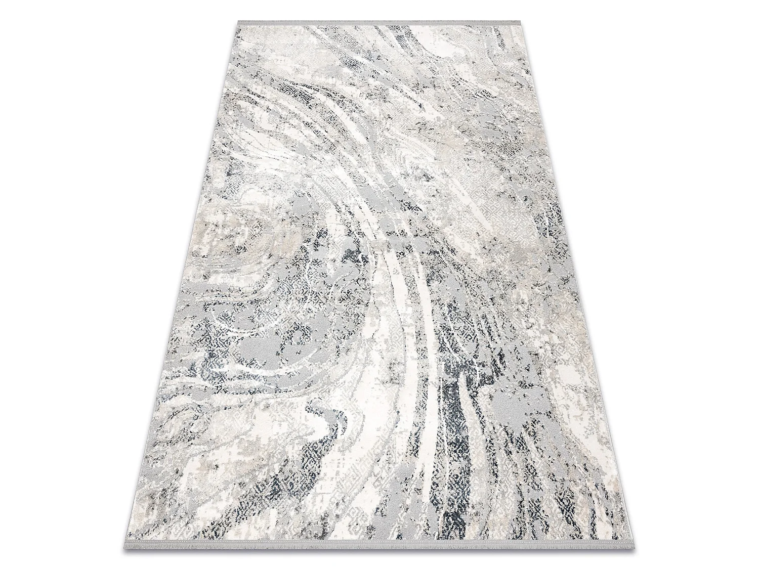 Tappeto TULS strutturale, frange 51328 vintage, astrazione avorio / gr 280x370 cm