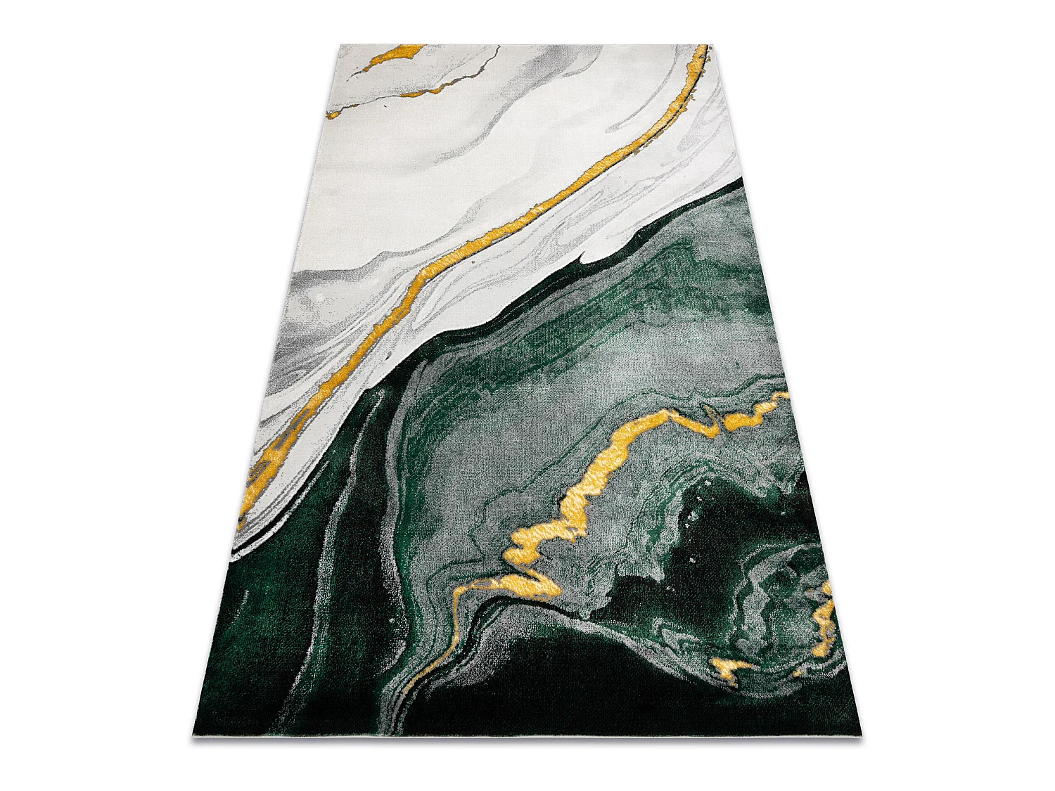 Tapis EMERALD exclusif 1017 glamour, élégant marbre bouteille verte  180x270 cm