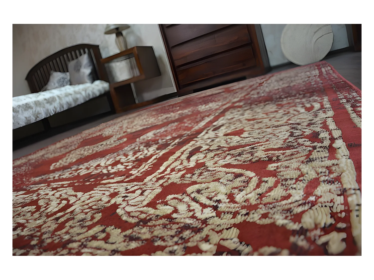 Tapis DROP JASMINE 456 Rouillé/Beige foncé 133x190 cm
