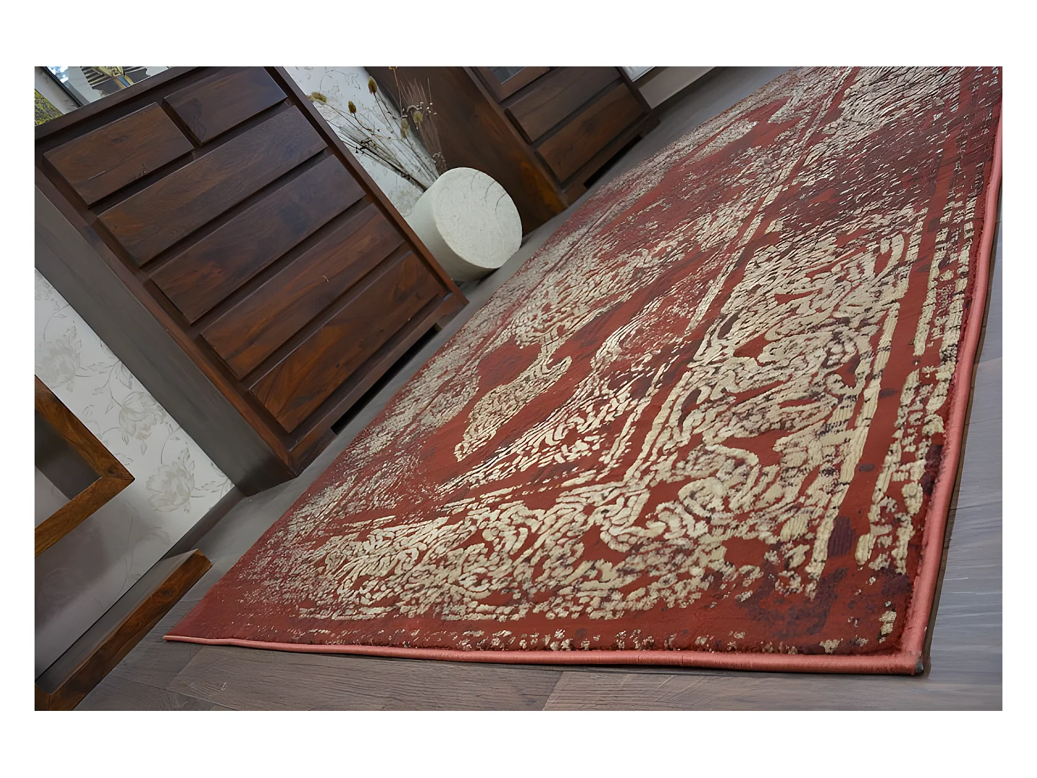 Tapis DROP JASMINE 456 Rouillé/Beige foncé 133x190 cm