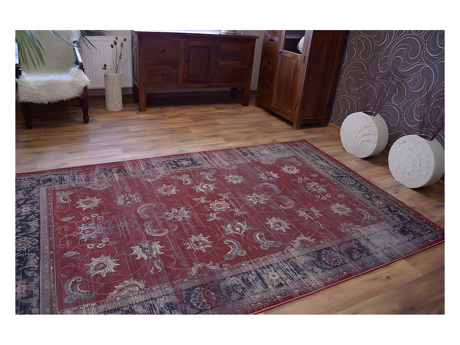 Tapis heat-set Jasmin 8628 rouillé 180x270 cm
