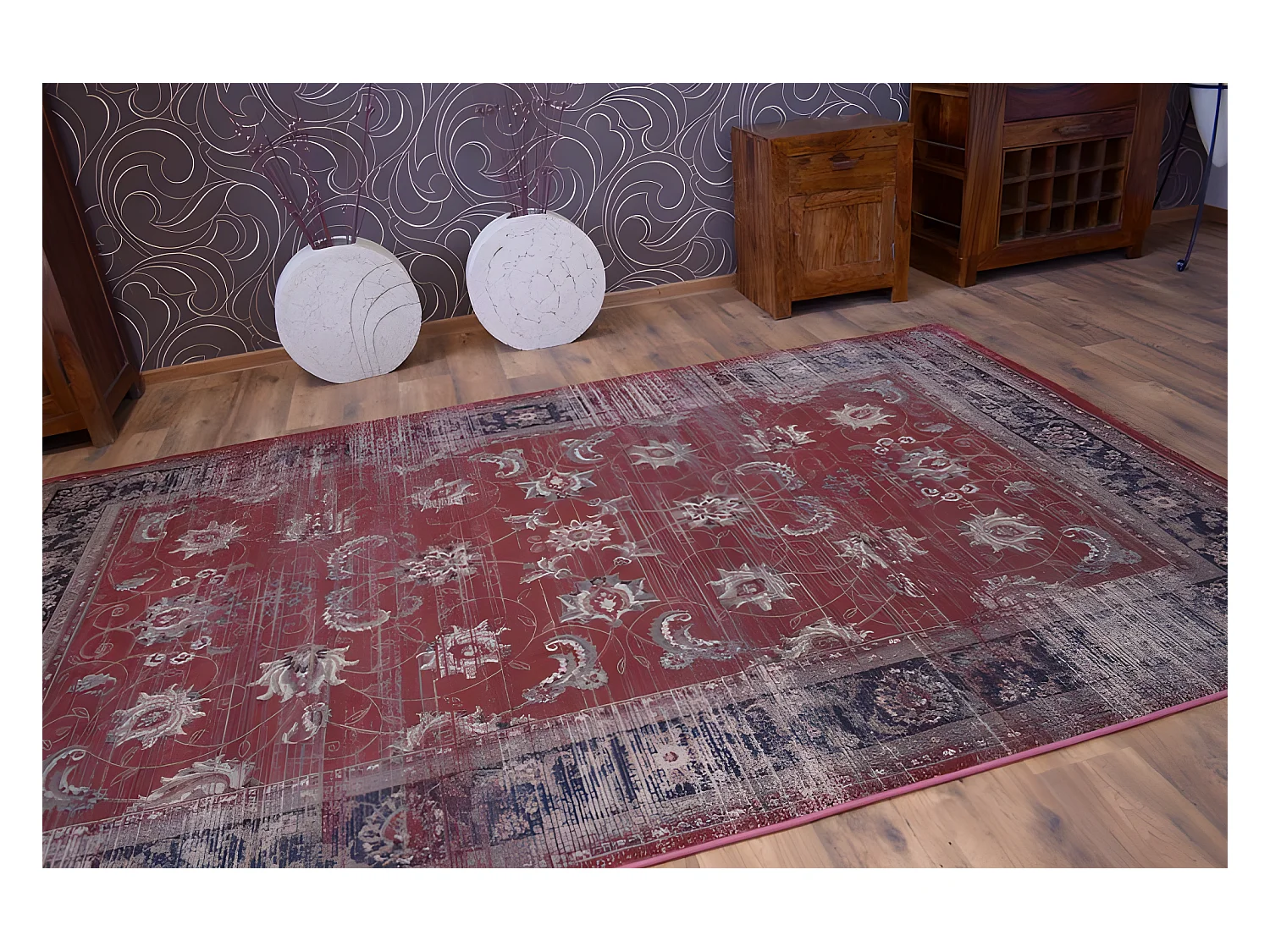 Tapis heat-set Jasmin 8628 rouillé 180x270 cm