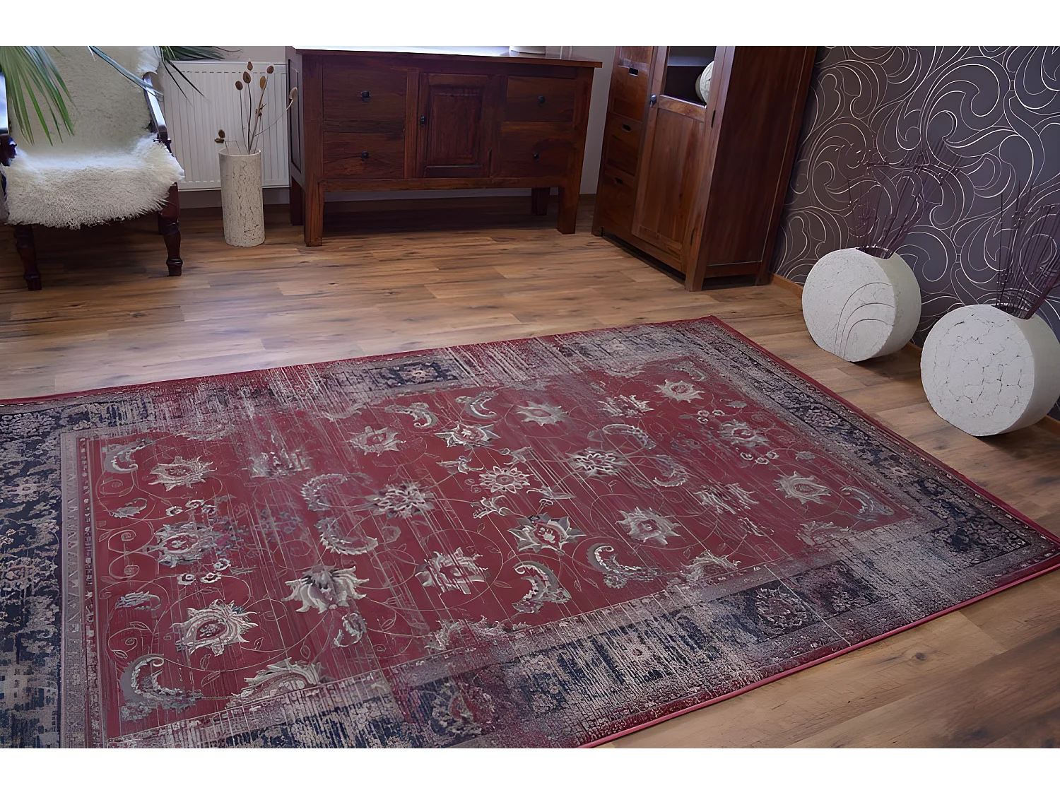 Tapis heat-set Jasmin 8628 rouillé 180x270 cm