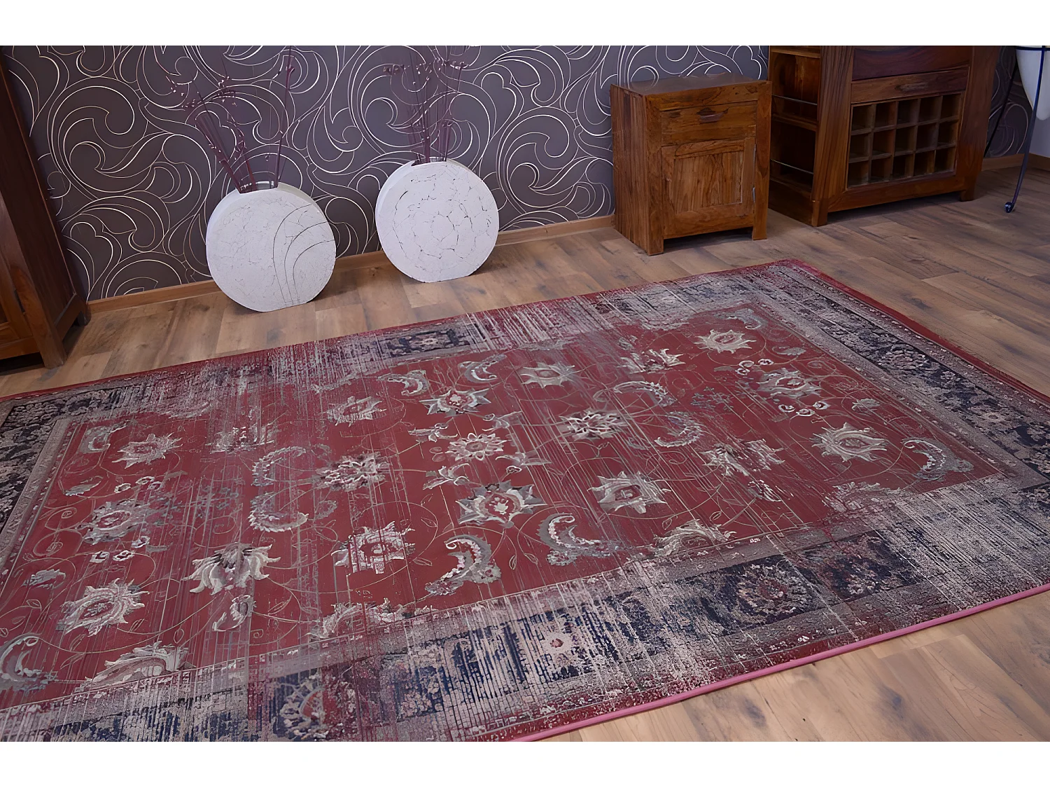 Tapis heat-set Jasmin 8628 rouillé 180x270 cm