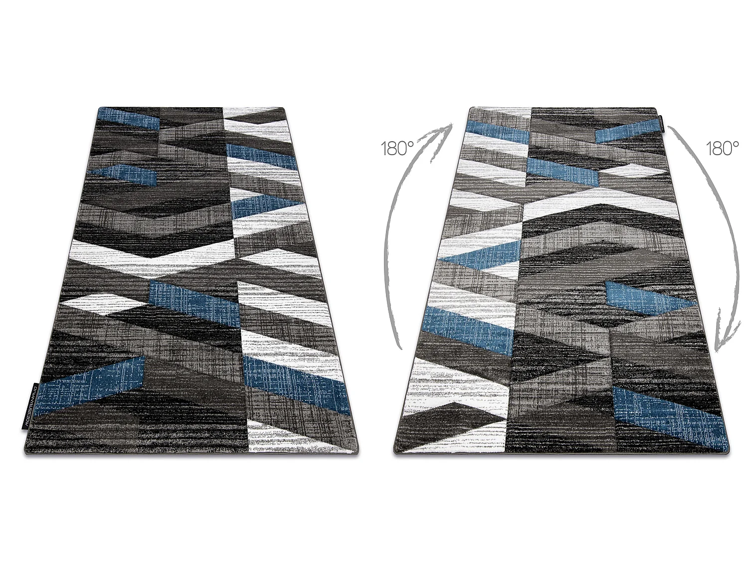 Tapis ALTER Bax des rayures bleu 160x220 cm