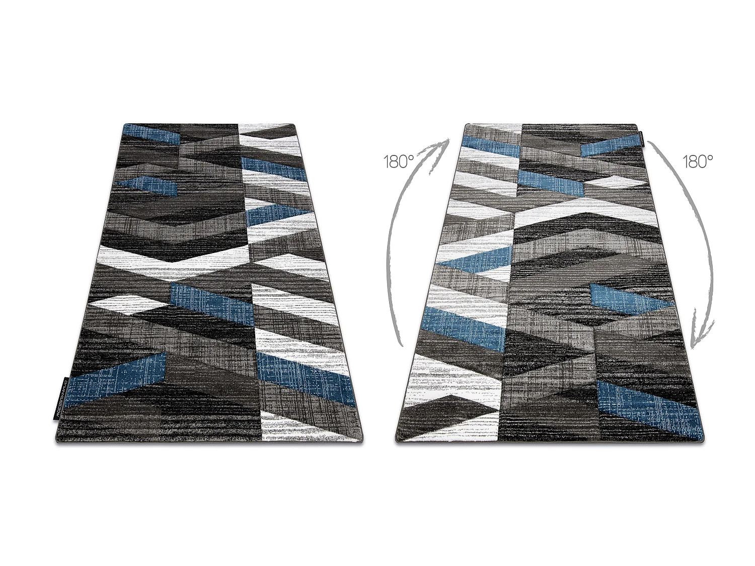 Tapijt ALTER Bax Strepen blauw 160x220 cm