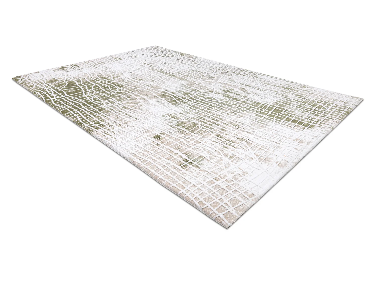 Tapijt ACRYL USKUP 9483 ivoor / groen 80x300 cm