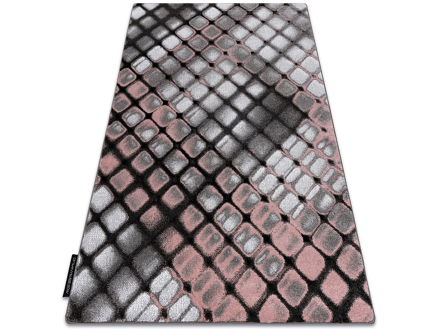 Tapijt INTERO REFLEX 3D Geruite , rozekleuring  280x370 cm