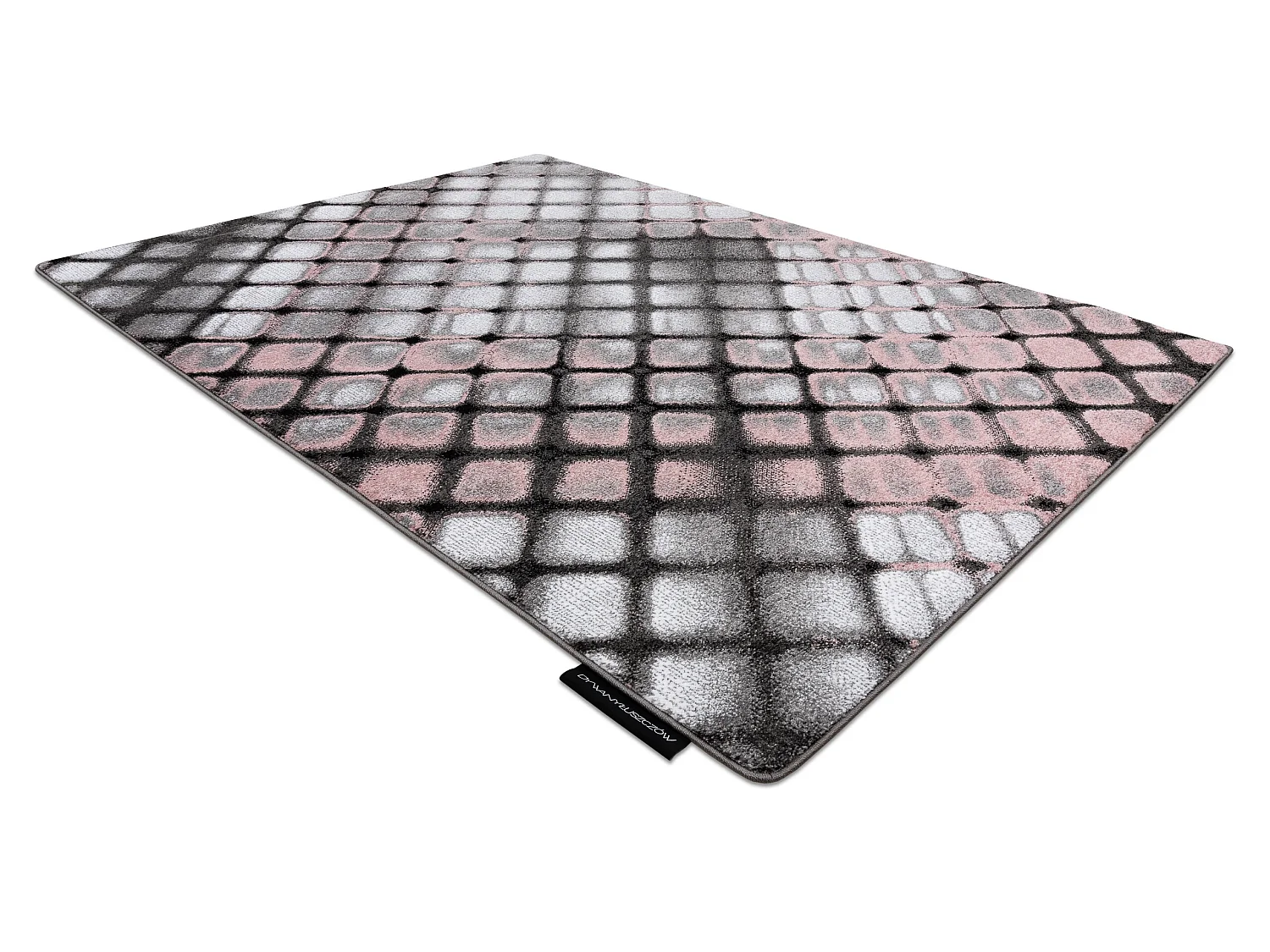 Tapijt INTERO REFLEX 3D Geruite , rozekleuring  280x370 cm