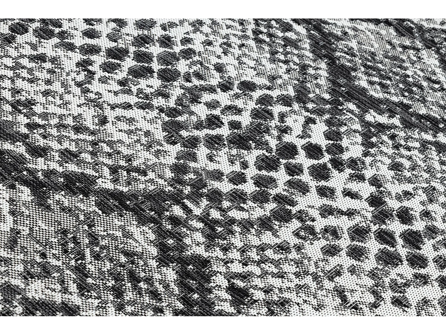 Tapis SIZAL SION Peau de serpent 22162 tissé à plat ecru / noir 160x220 cm