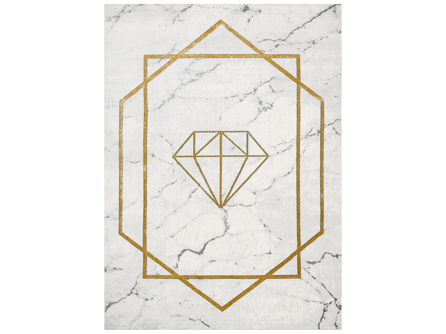 Tapijt EMERALD exclusief 1019 glamour, stijlvol diamant, marmer room / 180x270 cm