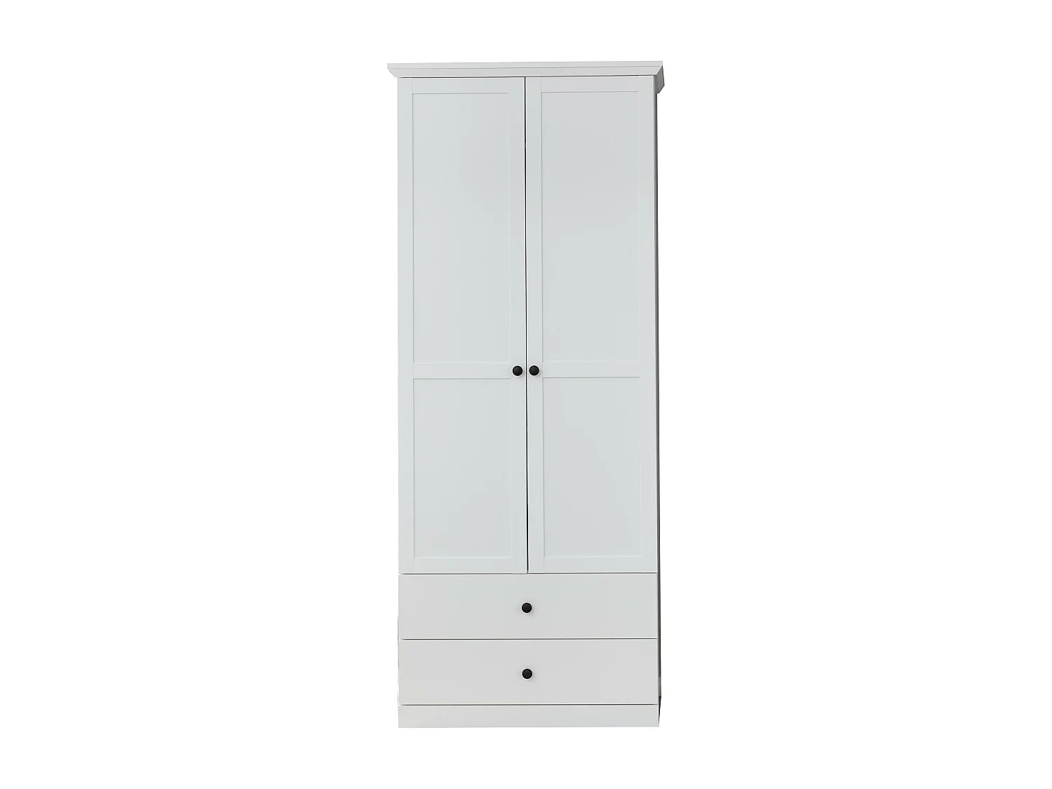 Meuble chambre. Armoire mélaminé blanc. L - H - P : 81 | 196 | 41 cm.