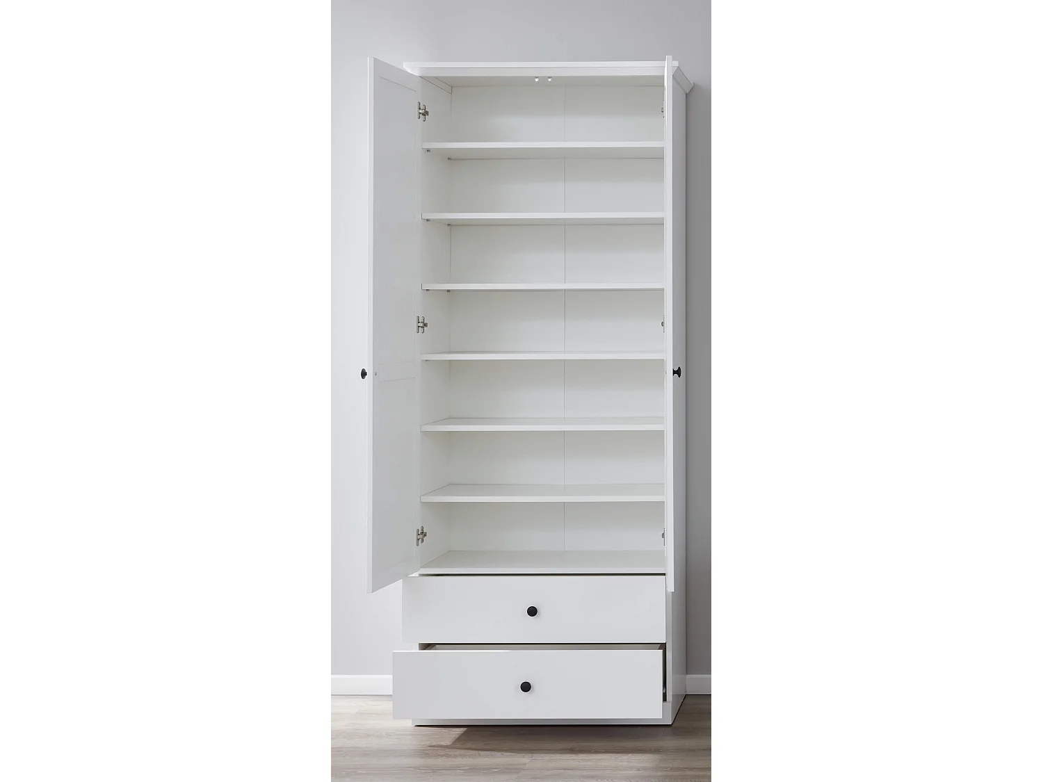 Meuble chambre. Armoire mélaminé blanc. L - H - P : 81 | 196 | 41 cm.
