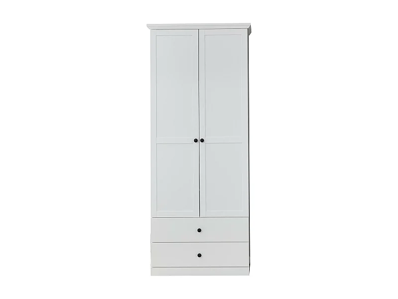 Meuble chambre. Armoire mélaminé blanc. L - H - P : 81 | 196 | 41 cm.