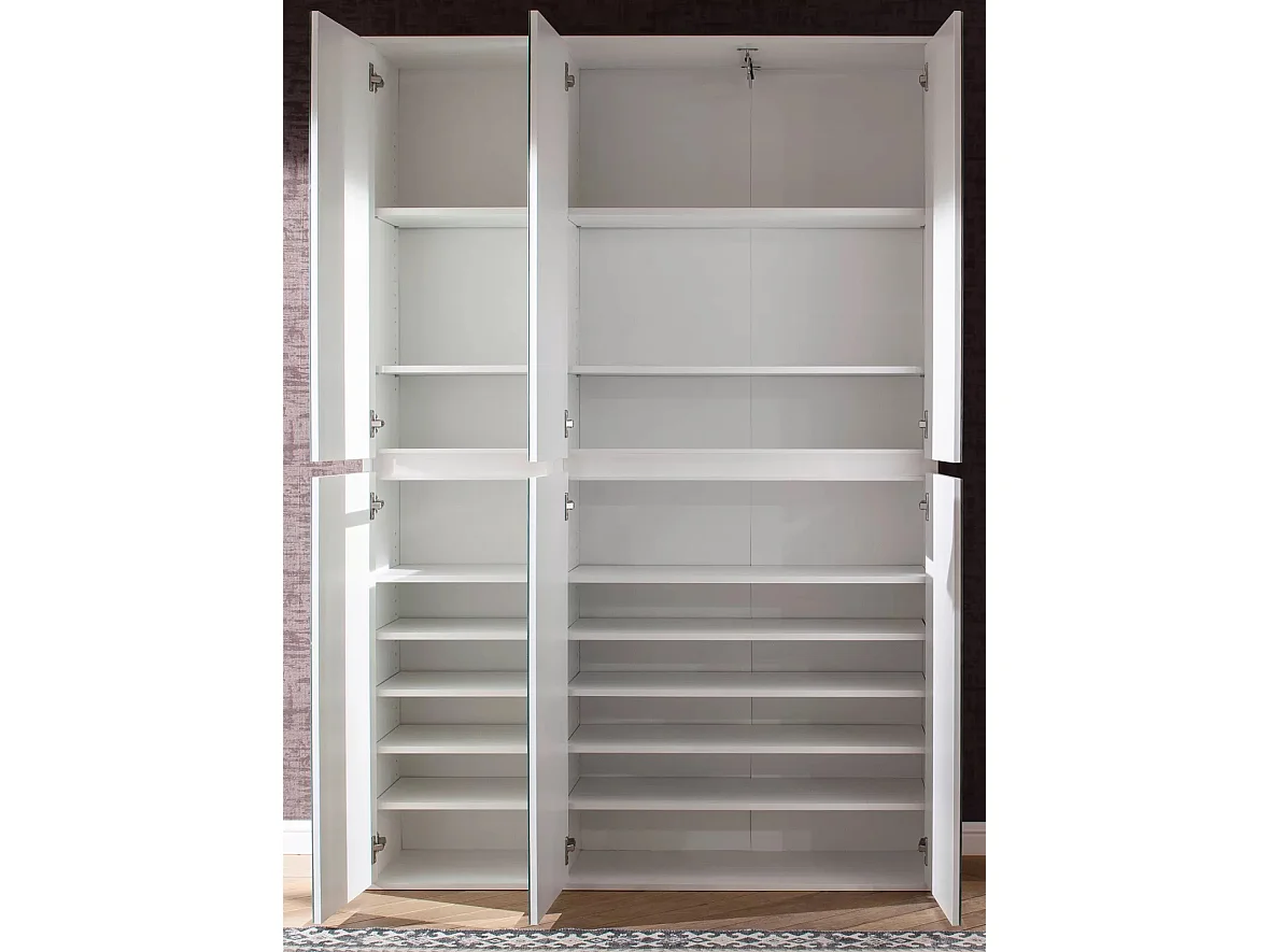 Armoire de rangement 6 portes avec miroir Cartel 111cm