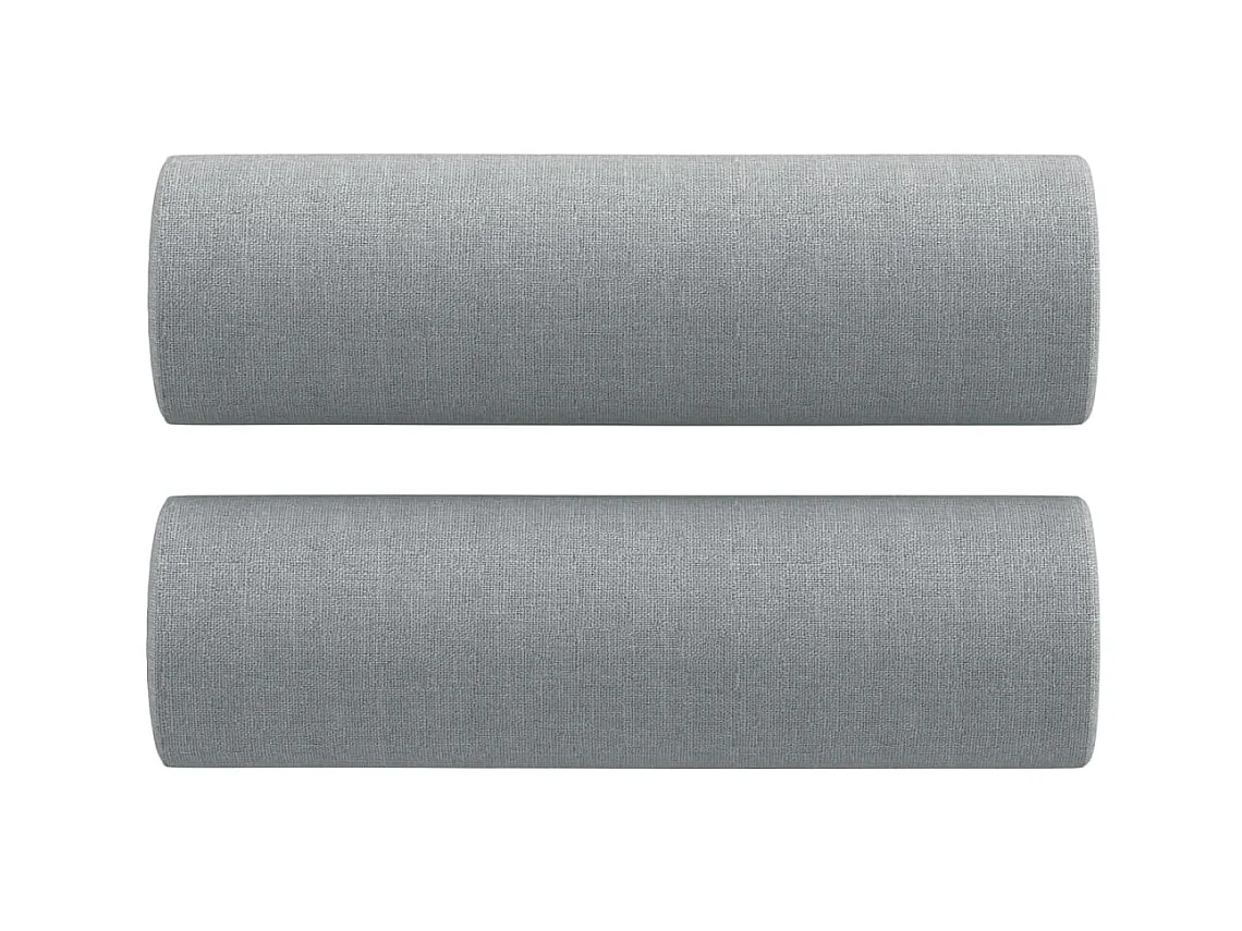 Canapé à 3 places avec oreillers gris clair 180 cm tissu OLA7650