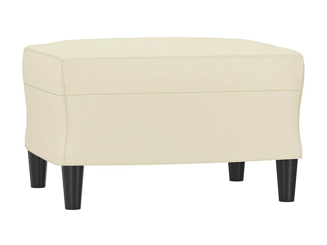 Canapé à 3 places avec repose-pieds Crème 180 cm Similicuir LODW45587