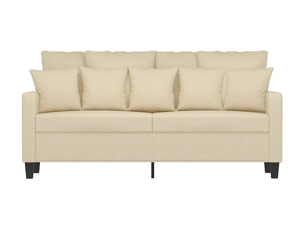 Canapé à 2 places Crème 140 cm Tissu LODW40319
