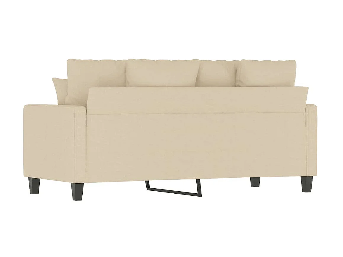 Canapé à 2 places Crème 140 cm Tissu LODW40319