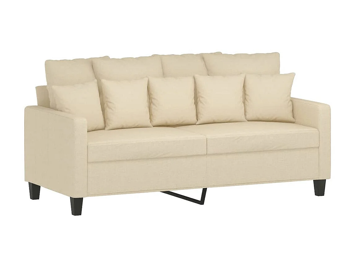 Sofá de 2 plazas de tela color crema 140 cm ES33018