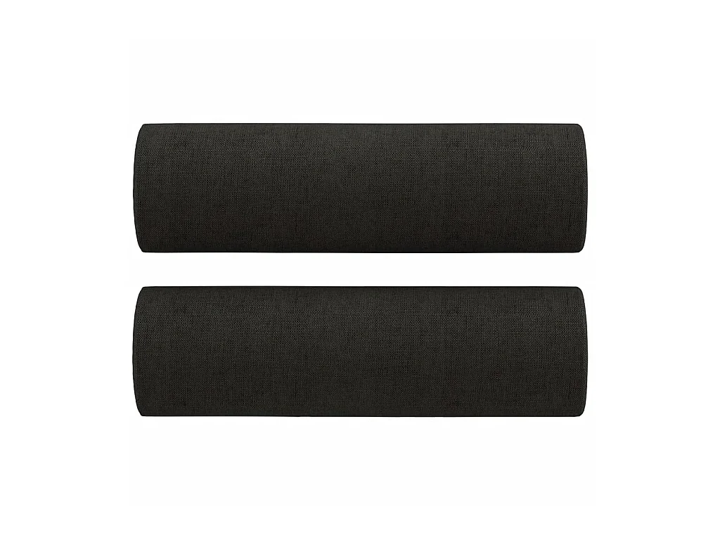 2-Sitzer-Sofa | Wohnzimmersofa mit Zierkissen Schwarz 120 cm Stoff -gkd673768