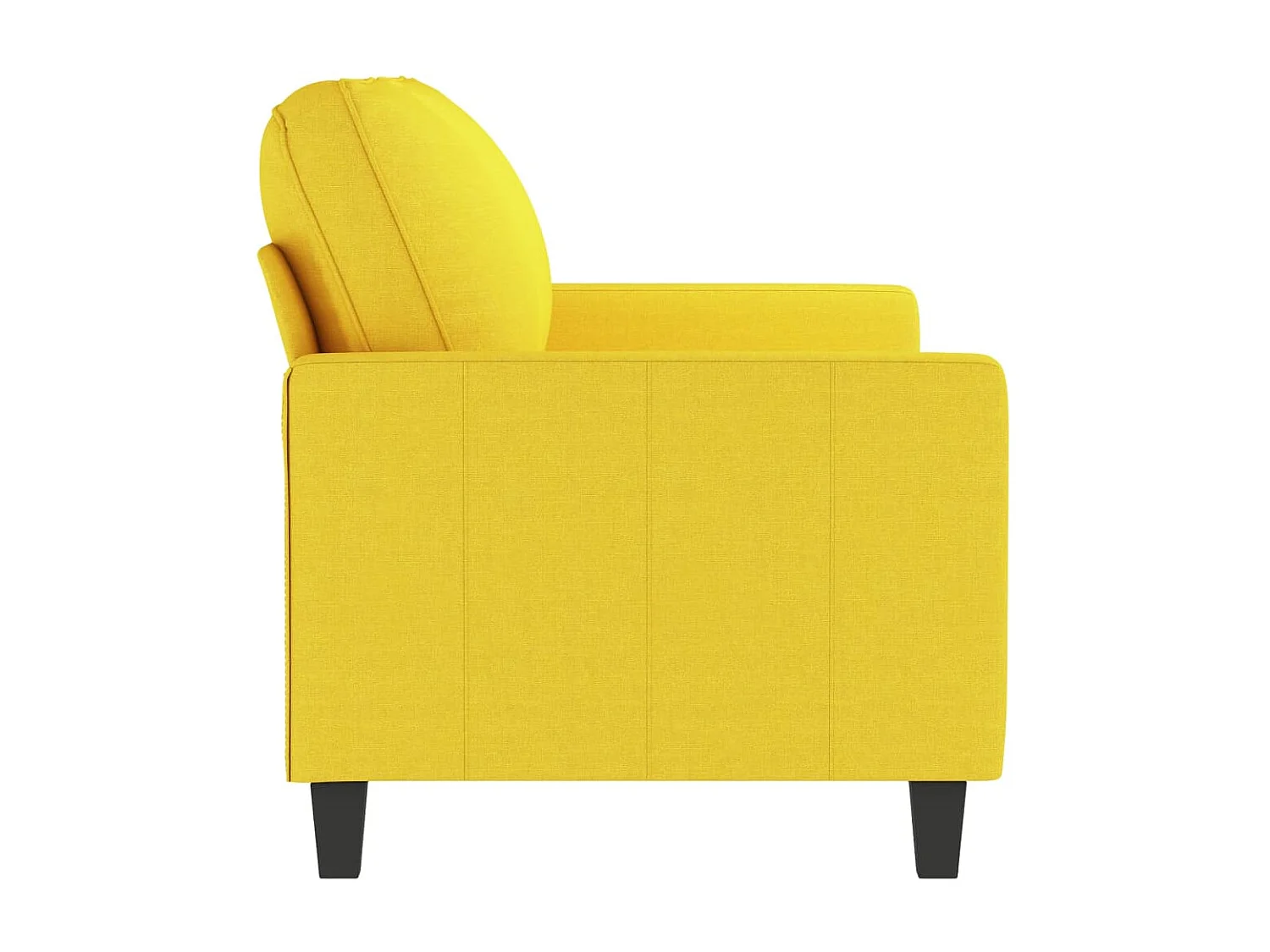 Canapé à 2 places Jaune clair 140 cm Tissu LODW88236