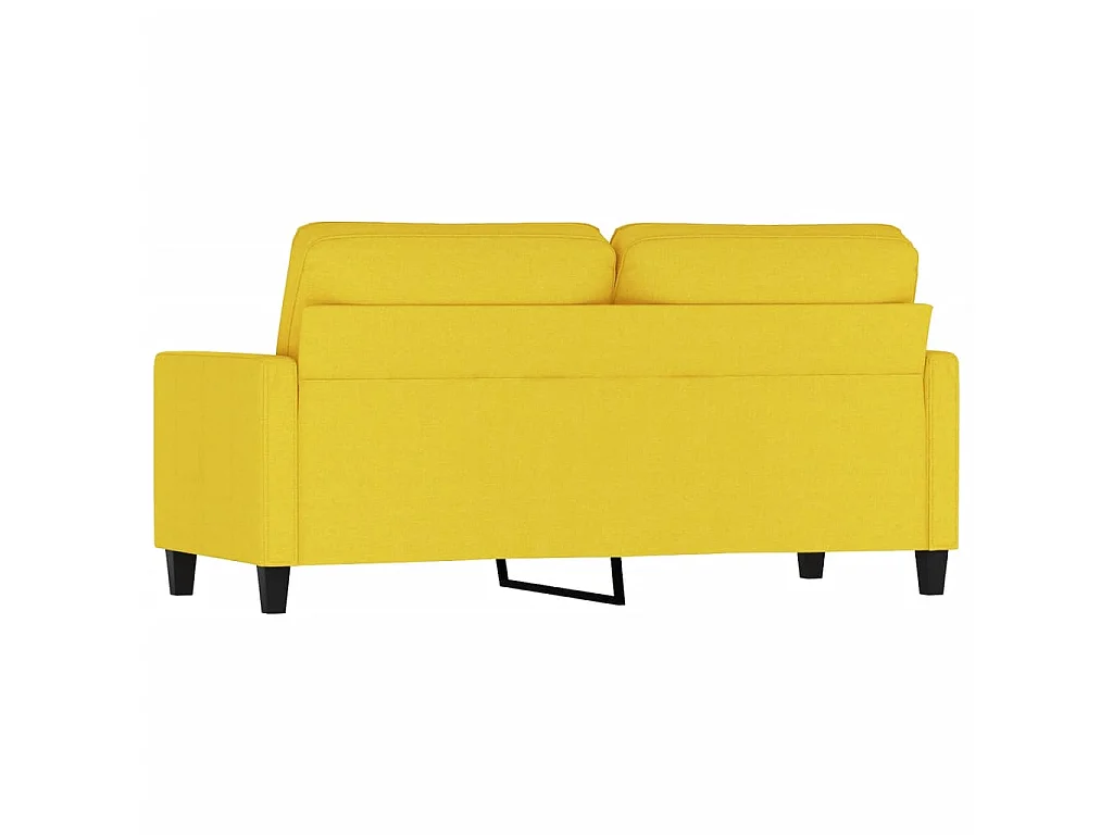 Canapé à 2 places Jaune clair 140 cm Tissu LODW88236