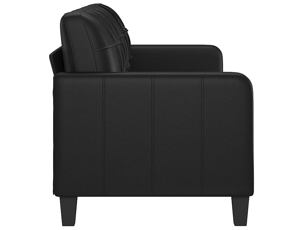 Canapé à 3 places Noir 180 cm Similicuir OID2585